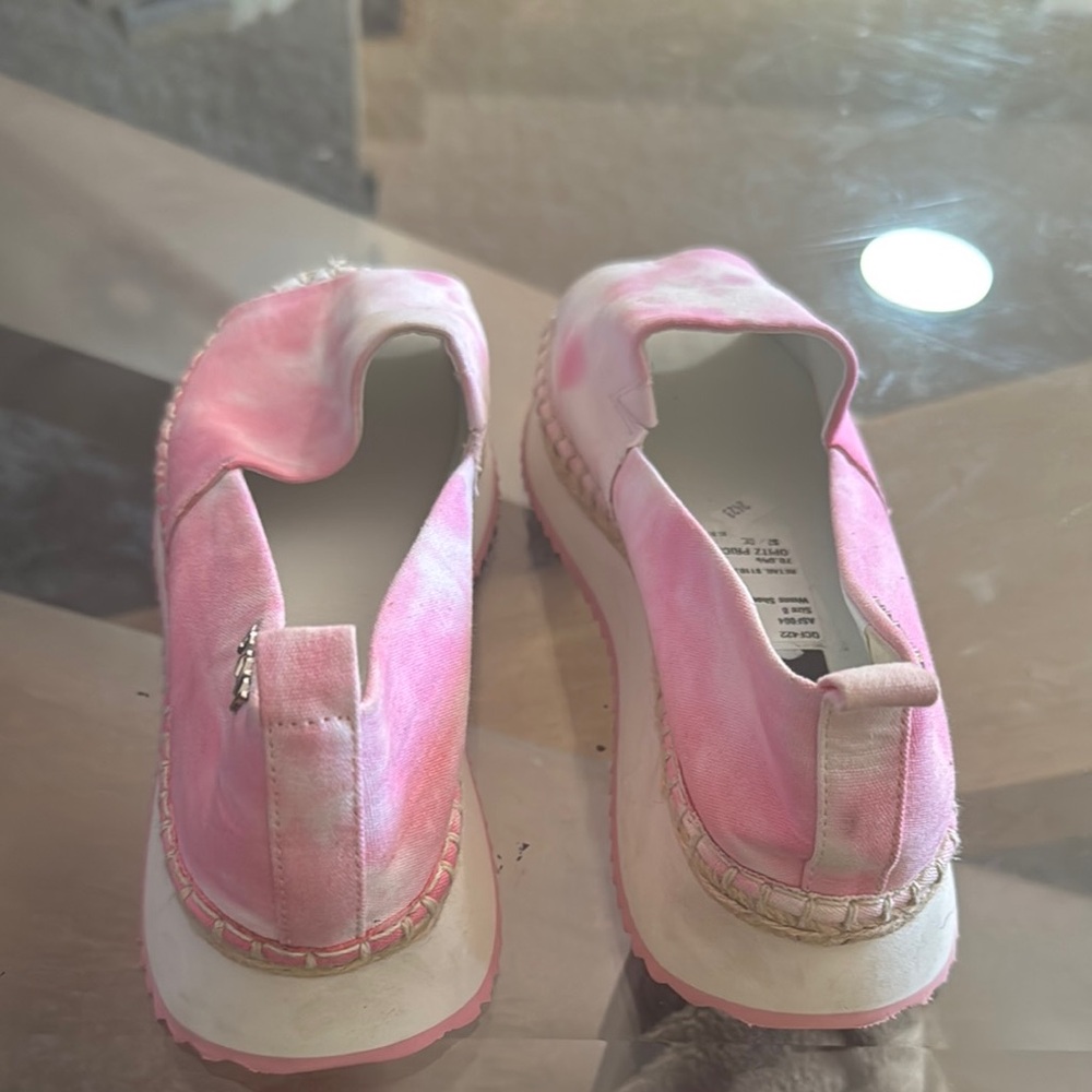 Pink Tie-Dye Slip-On Shoes